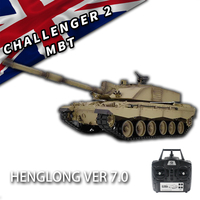 2025 NEW Henglong 1/16 3908-1 British Challenger 2 RC Main Battle Tank 7.0 Edition Multi Functional Combat Military Model Toys