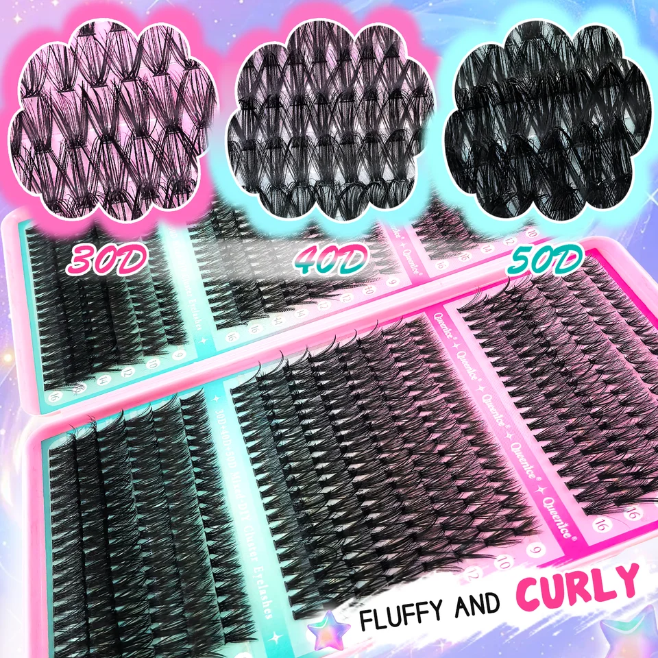 Kit de Extensión de Pestañas DIY Rizos Individuales 9-16mm con Pegamento y Sellador Pestañas Naturales Manga 5