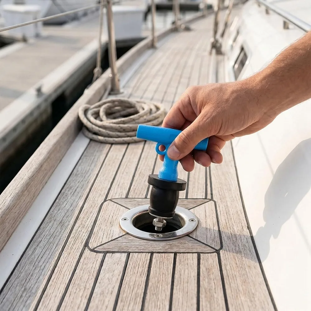 Durable Unique Bolt Compression Boat Drain Plug Stainless Steel Screw Rubber Scupper Plug Expansion Rubber Plug For Ships