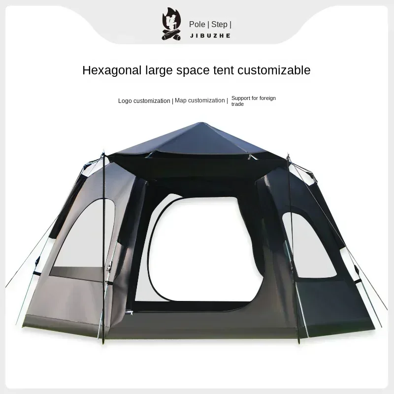 4 Seasons Ultralight 6-person Tent Camping Houses Awnings One-touch Automatic Tent Waterproof Camping Tent Outdoor Portability