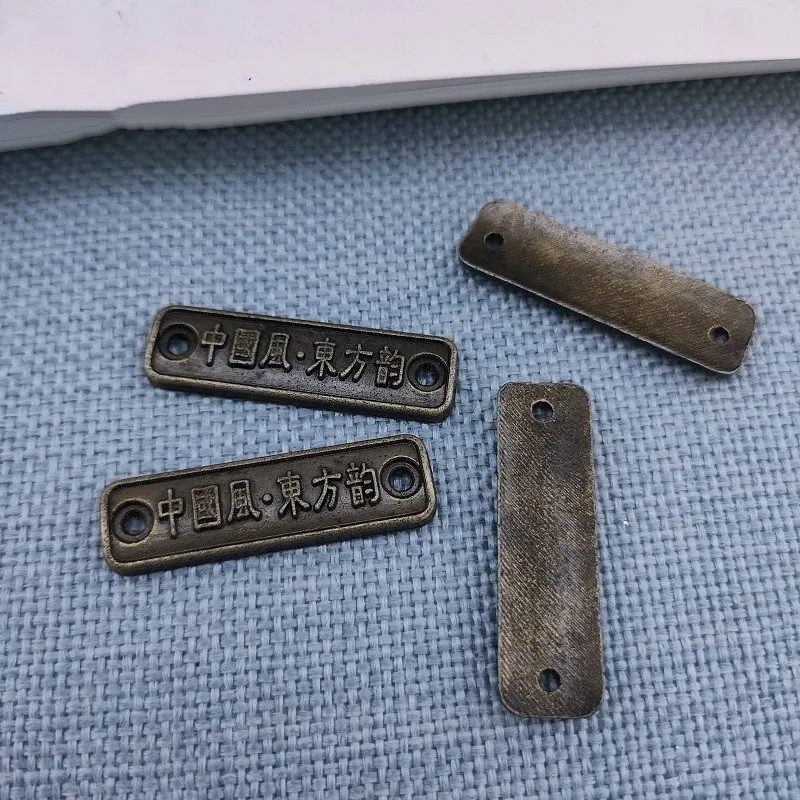 1PC Alloy Small Sign Case Label Retro Label Square Decorative Sign Card Craft Sign Buckle