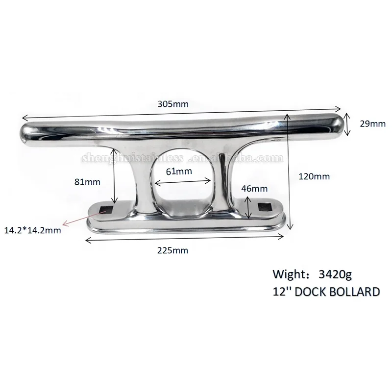 Marina Mooring 316 Stainless Steel Marine Dock Bollard for Kayak Boat