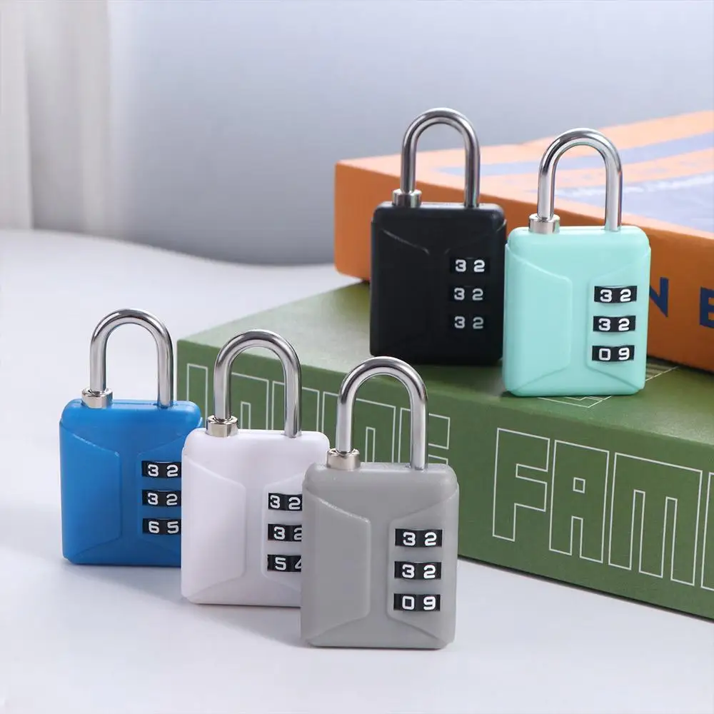 3 Dial Digit Suitcase Combination Lock Anti-theft Waterproof Mini Password Padlock Security Backpack Padlock Customs Code Lock