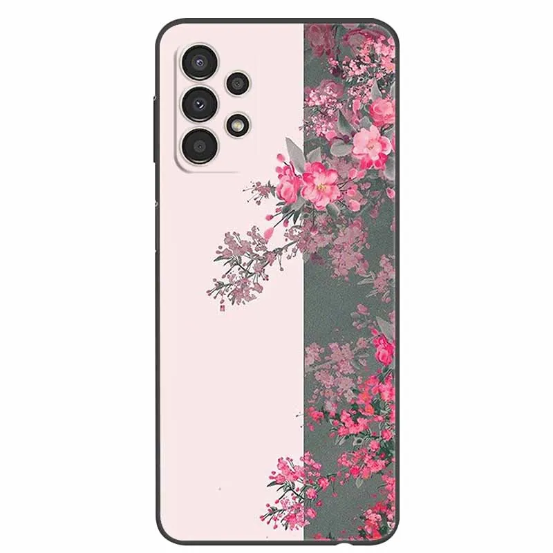 For Samsung Galaxy A13 A137F Case Protective Silicon TPU Phone Cases for Samsung Galaxy A13 4G A 13 Shockproof Soft Cover Flower