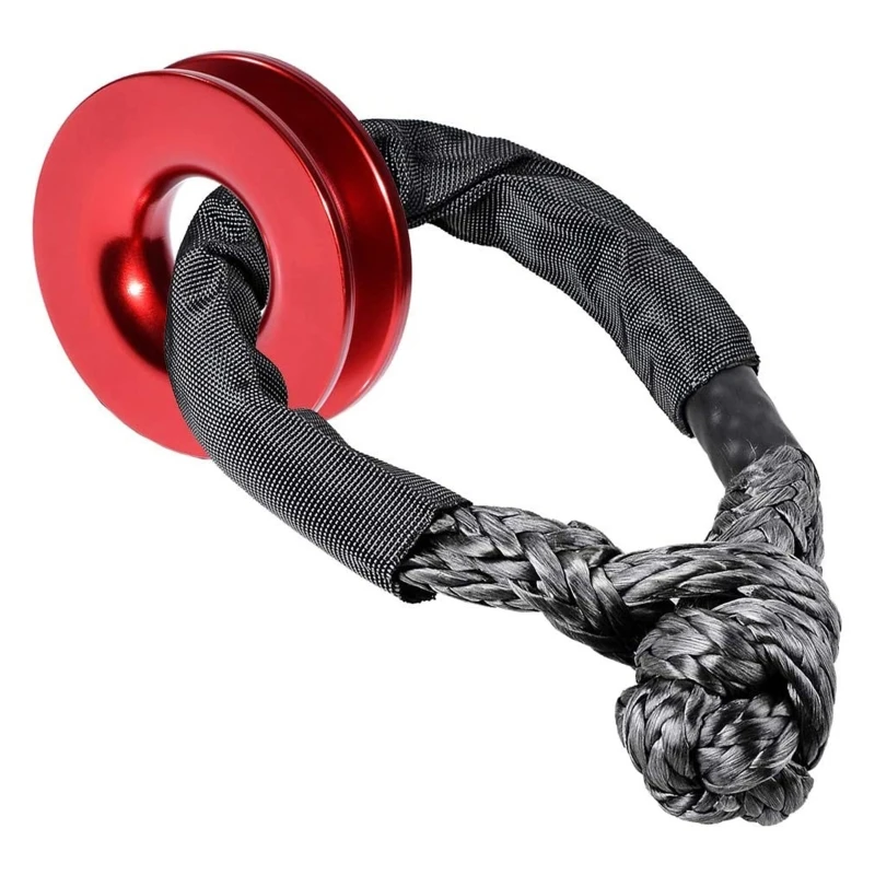 Aluminum Recovery Ring Snatch-ring 41000lb for SUV 3/8 Synthetic Winch Rope Dropshipping