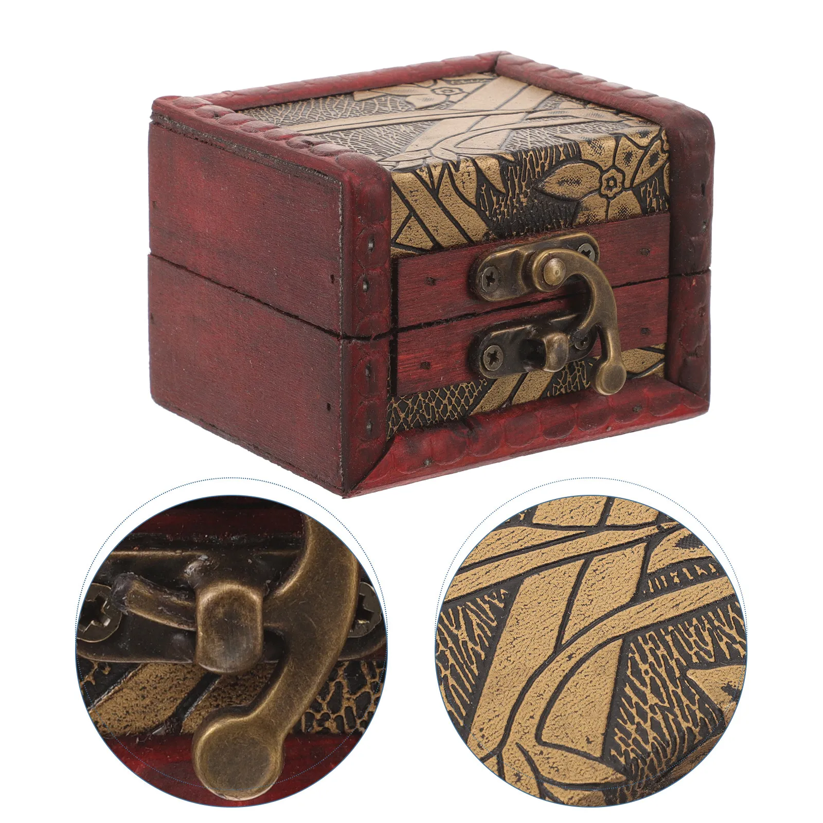 

Portable Vintage Jewelry Box Small Compact Jewelry Storage Case Organizer Trinket Chest Storage Box for Pendants Bracelets