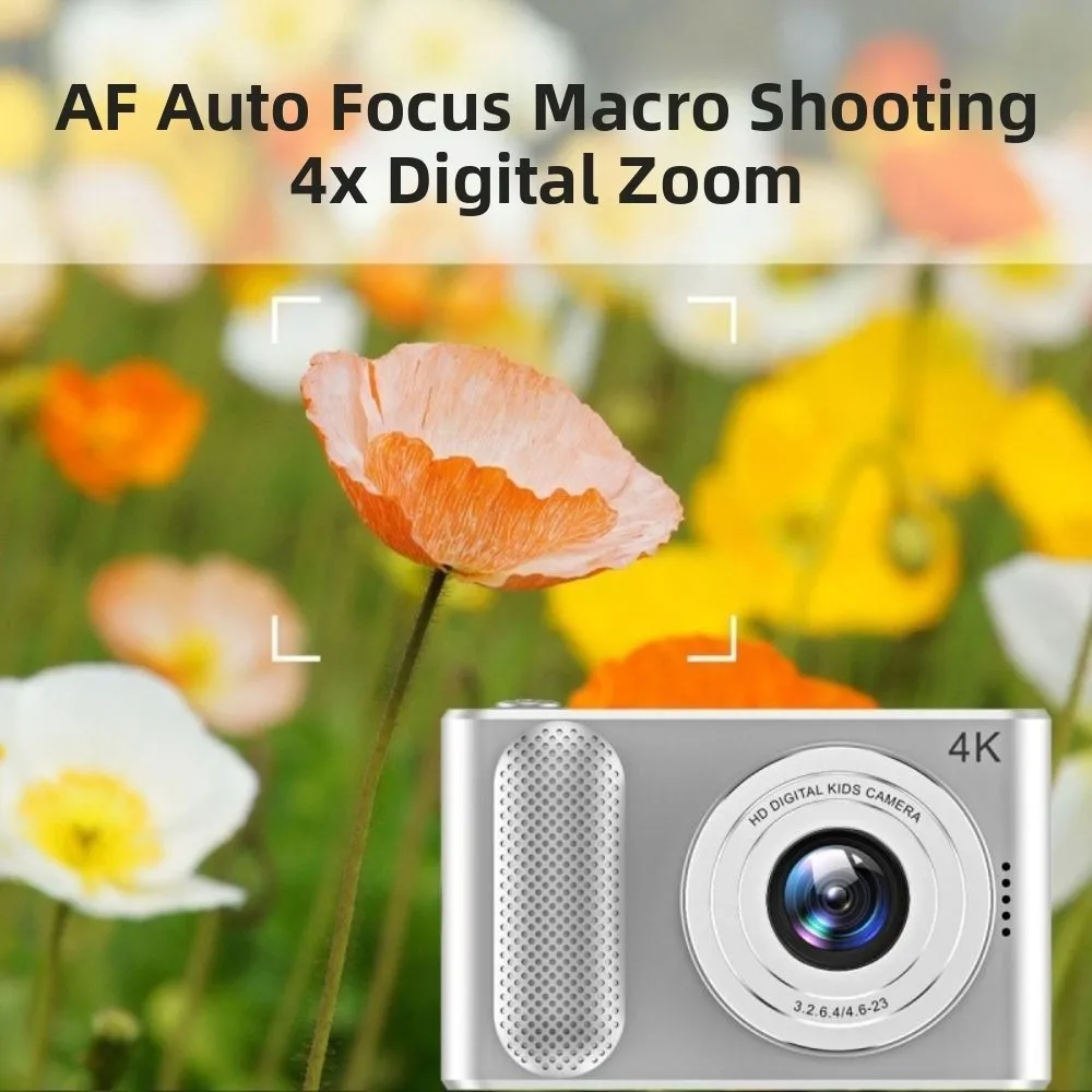 

1080P 44MP 4K Digital Camera 4400W Pixel Double Lens Selfie Camera 8x Zoom Compact Design Entry-level Camera Travel Use