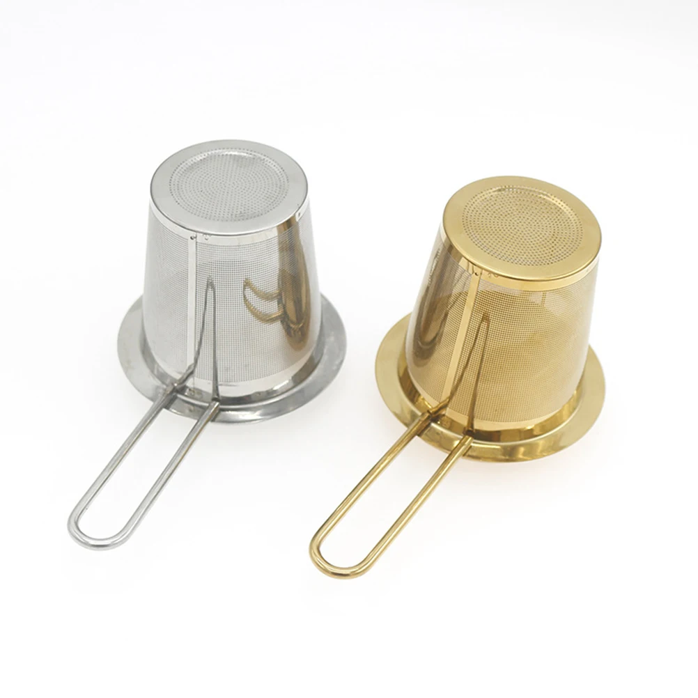 

Фильтр для чая, заварочный чайник, сито с длинной ручкой, нержавеющая сталь, серебро