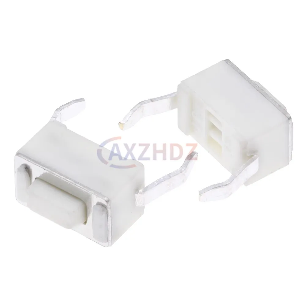 100PCS 2Pin SMD DIP DC12V 50mA 3X6X4.3/5MM Tact Switch Push Button Touch Micro Switch 3*6*5mm White Button