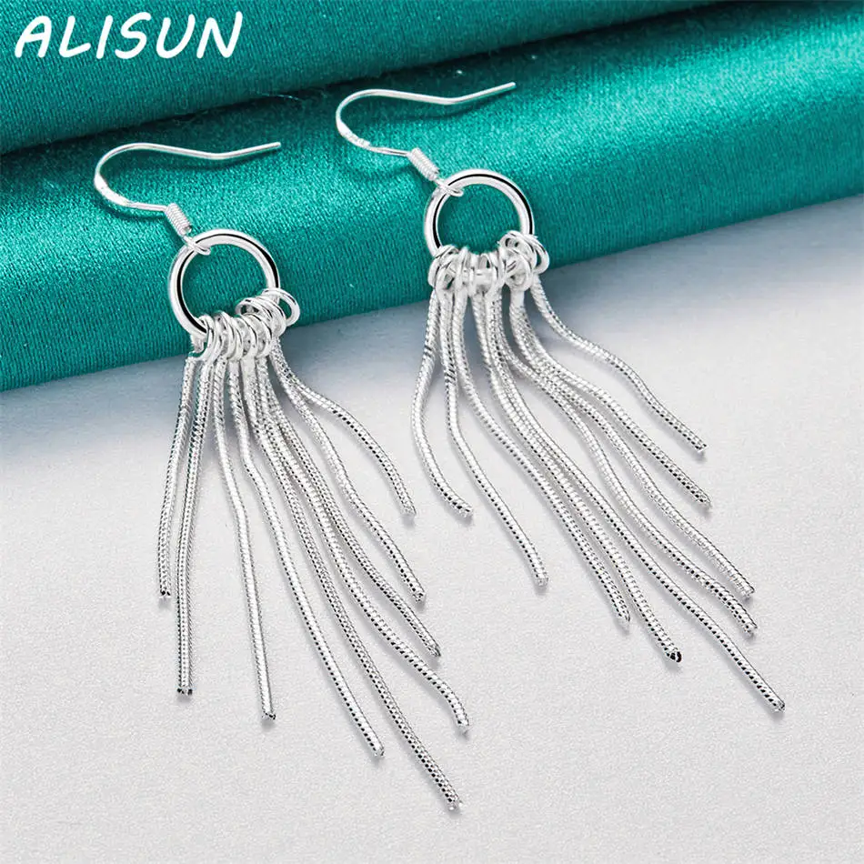 ALISUN Orecchini con nappa in argento sterling 925 Orecchini pendenti Regali creativi Street All-match Party e abbigliamento quotidiano