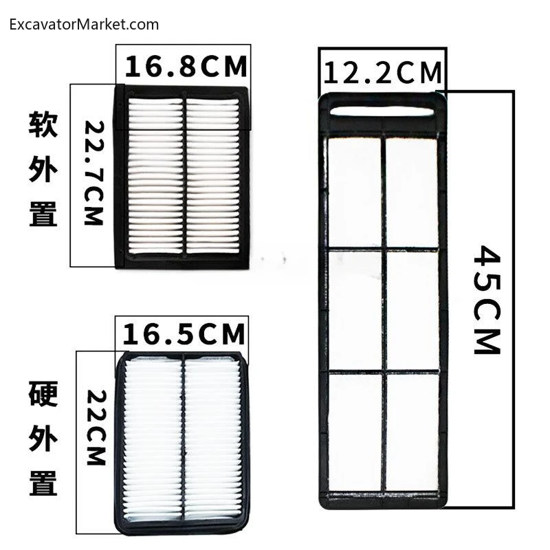 For high quality Excavator accessoriesSANY SY65C 75C-9-10 air conditioner filter inner outer filter maintenance