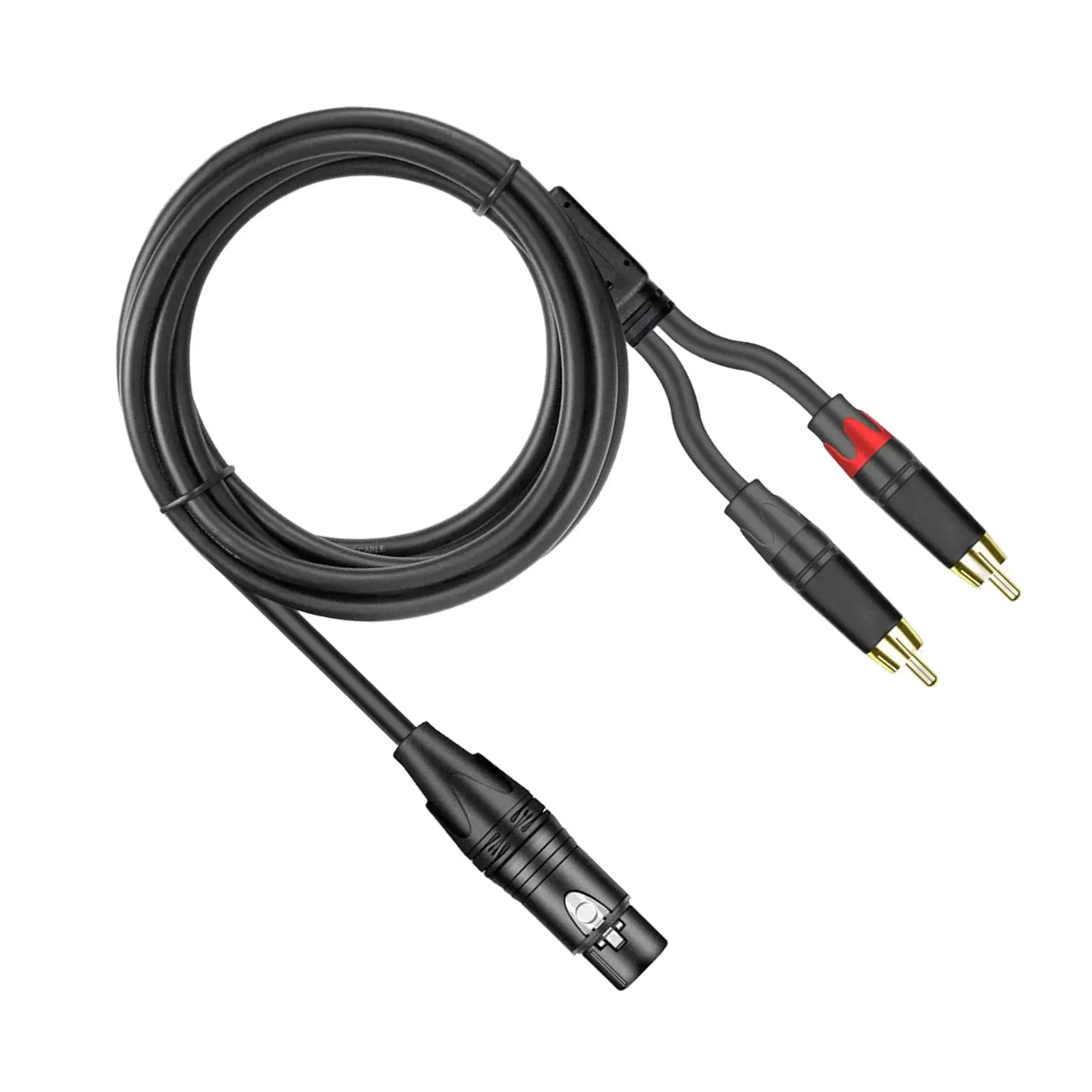 XLR to Dual RCA Splitter Cable Microphone Adapter Male Hifi Stereo Audio Connector for Mixer Recorder Home Theater