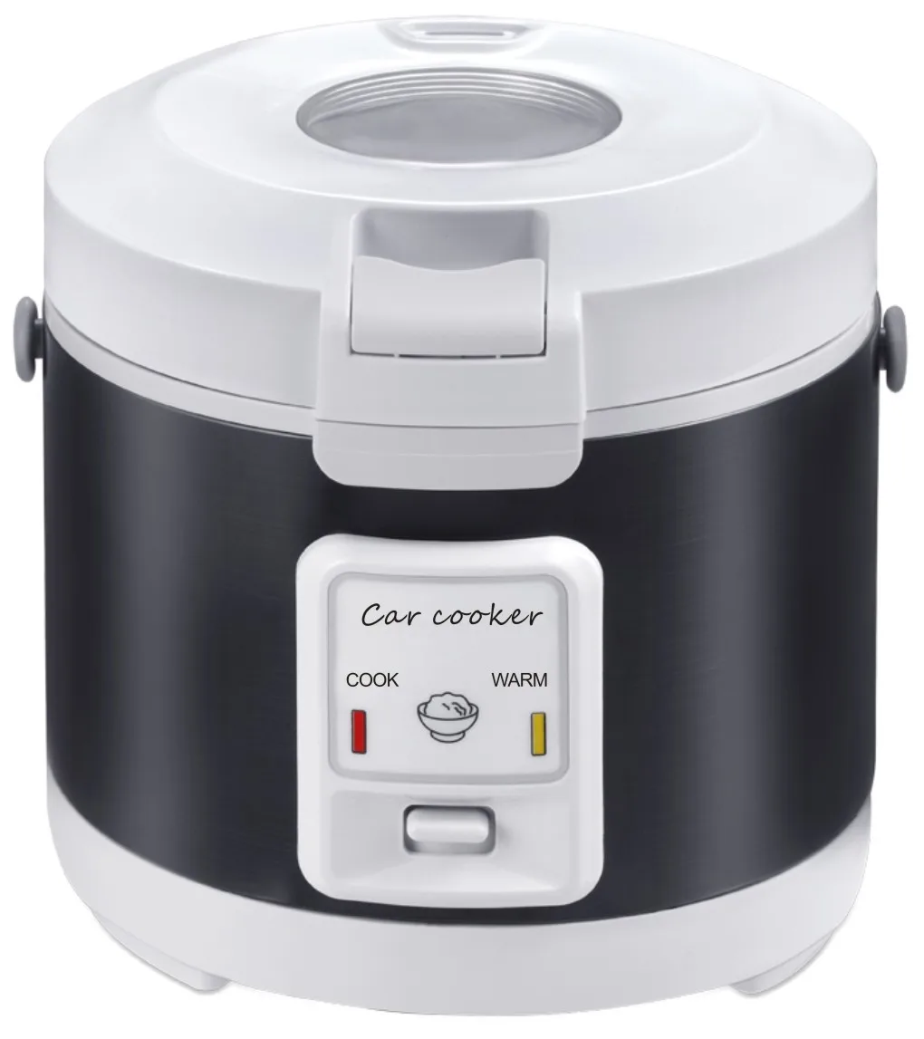 24V Rice Cooker  Truck Soup Steamer Heating Lunch Box Meal Heater Warmer 3L Home Appliance for Camping Black(AR-1630-101)