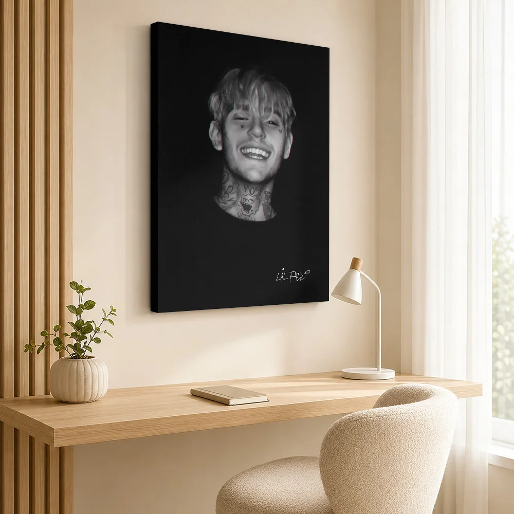 Lil Peep Hip Hop Tribute Canvas Poster Modern Music Style Wall Decor With Personalized Photo For Listening Room Ideal Fan Gift