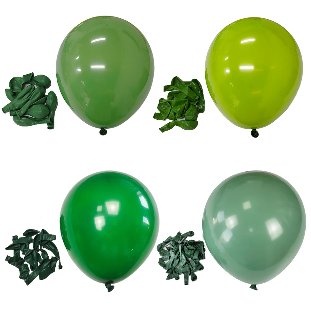 50/10Pcs 10Inch Retro Green Balloons Retro Pink Avocado Green Coffee Birthday Party Retro Wedding Decoration Paste Balloons