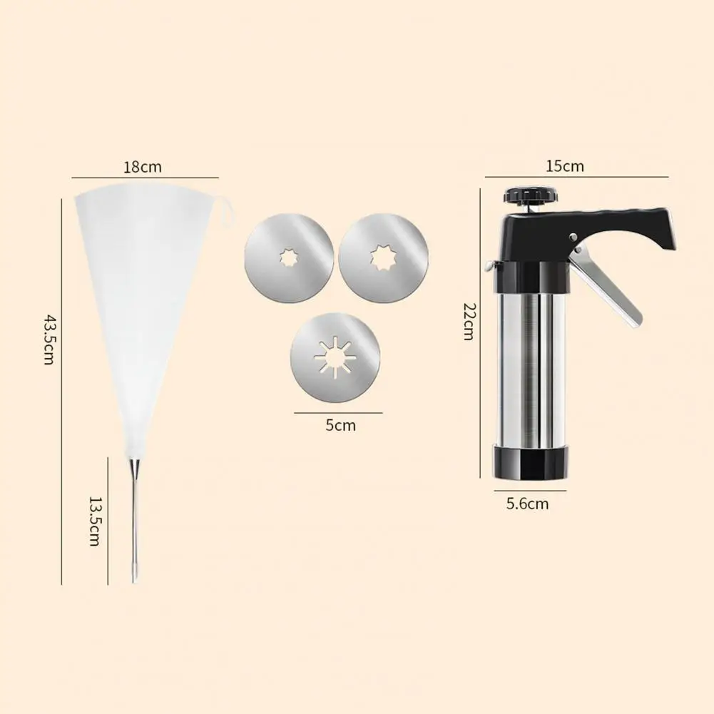 Churro Maker Machine with Piping Piping Tips And Bag Stainless Steel Fritters Making Kit with Cleaning Brush DIY Churro Kit