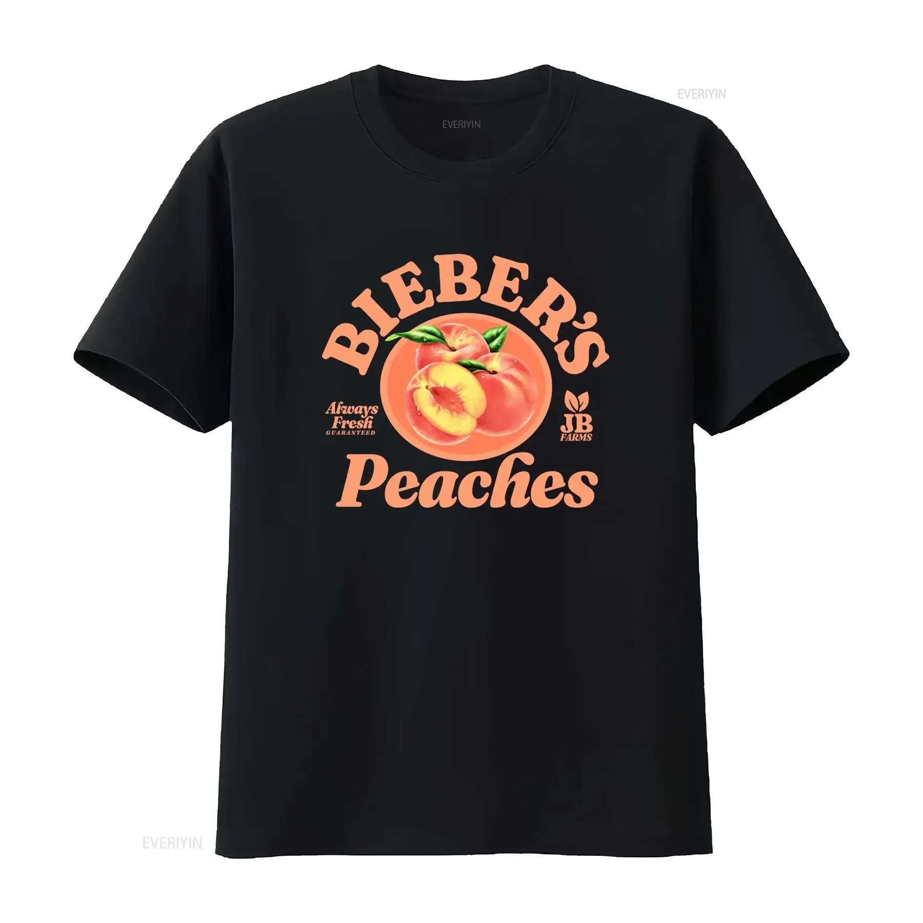 Justin Bieber Official Branded Men's XL Bieber's Peaches T Shirt New w Tags Always Fresh Guaranteed JB Farms Design vintage