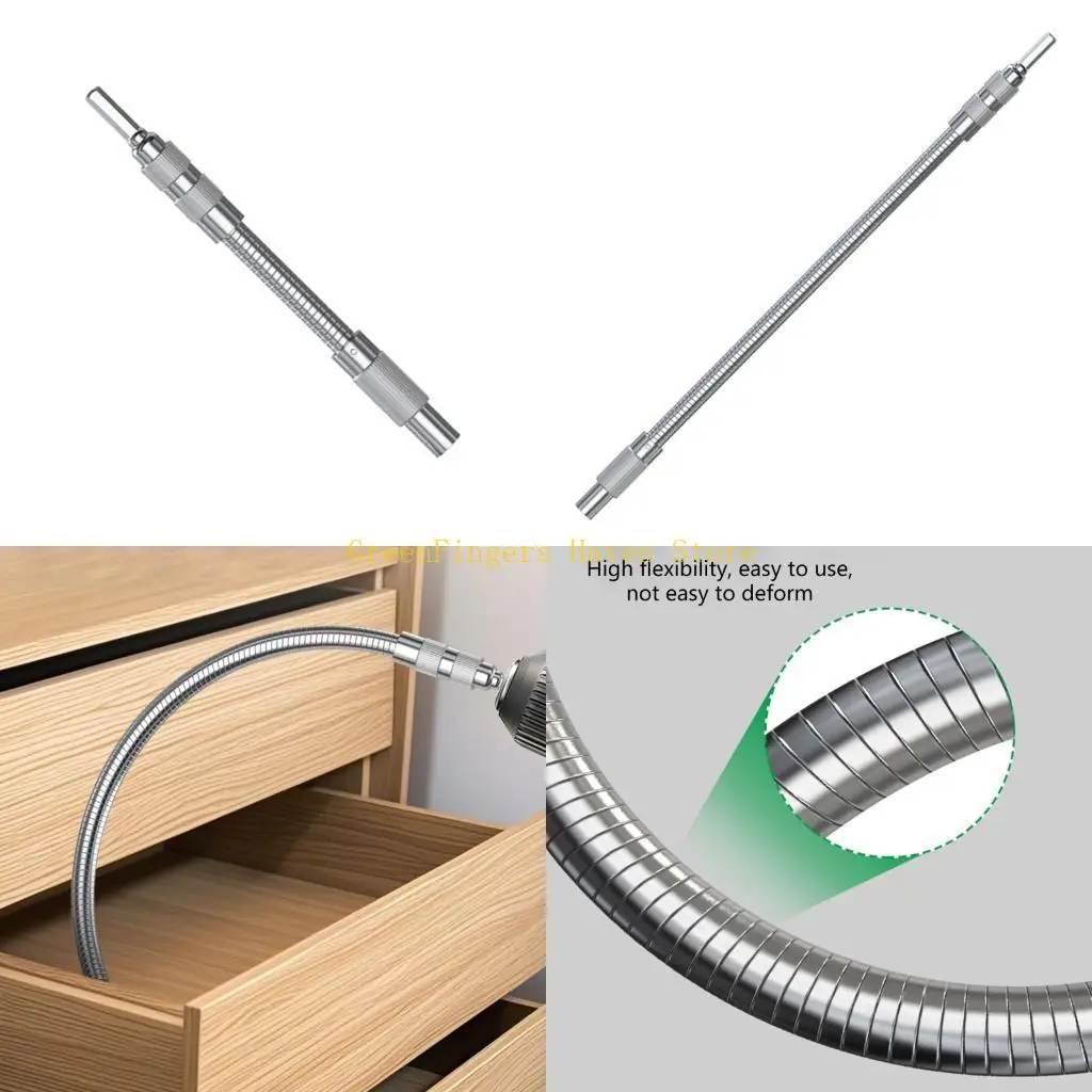 F68D Flexible Drill Extensions with Hexagonal Shanks for Tight Space 150mm 200mm 300mm Alloy Steel Drill Bit Holders