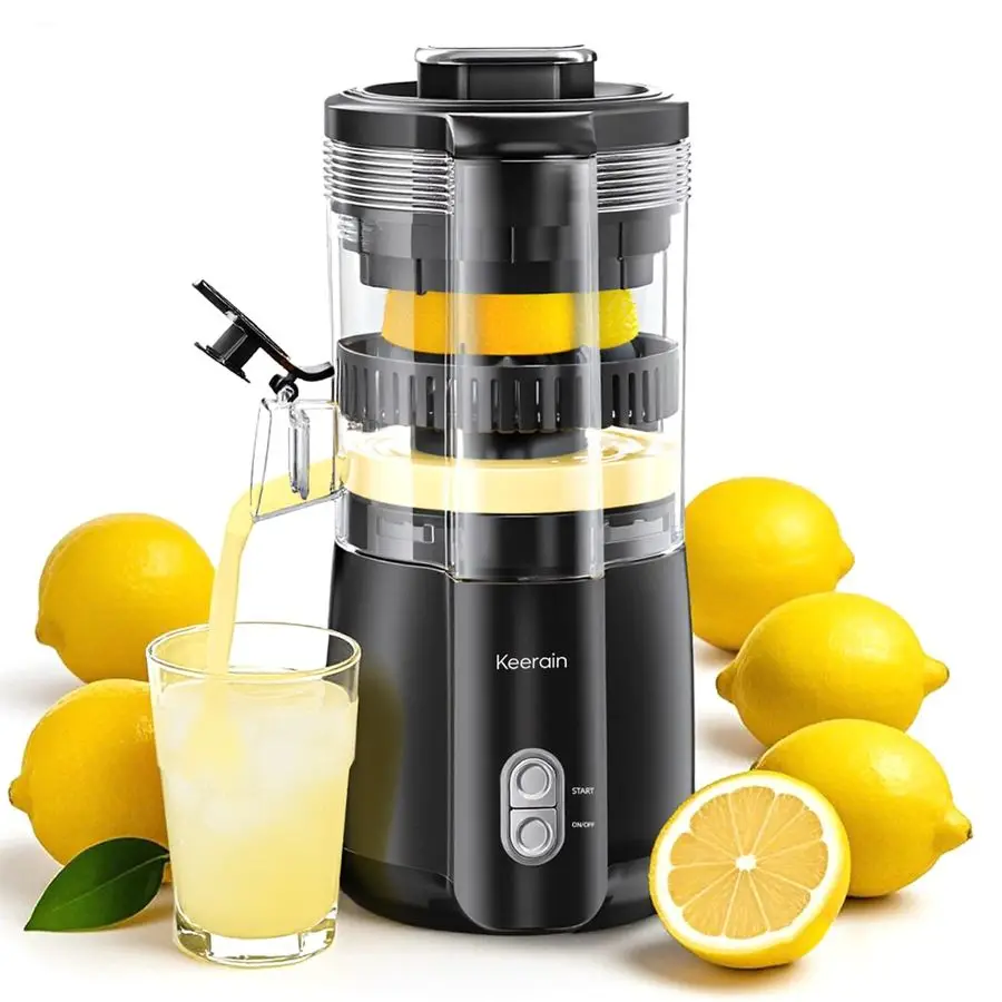 

Lemon Juicer, HandFree Citrus Juicer Machine with Cleaning Brush, Automatic Juice Squeezer for Lemon, Lime, Grapefruit, Pomegra