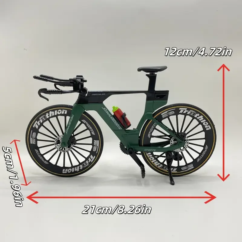 New 1:8 Model Mini Alloy Bicycle With Water Bottle Diecast Metal Toy Bikes Mountain Finger Bicycle Simulation Collection Toys