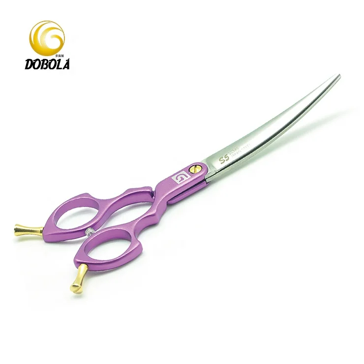 

Manufacturer OEM Japan Steel 6.5inch AUS8 Colorful Curved Blade Pet Dog Grooming Scissors