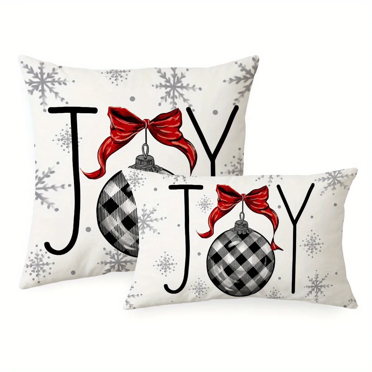 

Festive Joy Christmas Pillowcases: Jolly Prints & Snowflake Design Sofa cushion cover, New Year home decoration