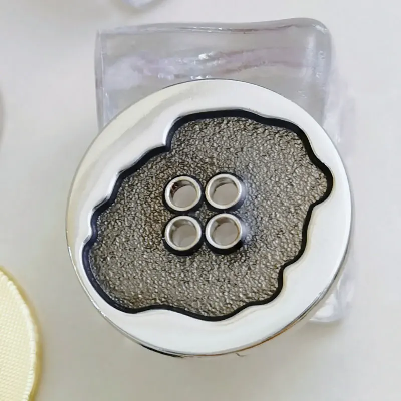 6 Stück Vierloch-Metallknöpfe für Kleidung, Bastelarbeiten, Damenmäntel, DIY-Nähknöpfe, handgefertigte Kleidungsdekoration, Accessoires – Detail 6