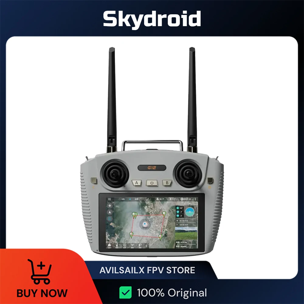 

Пульт дистанционного управления Skydroid G12 с двухдиапазонным дисплеем высокой четкости 2,4 ГГц/5,8 ГГц 5,5 дюйма, 1080P, передача цифрового изображения 20 км