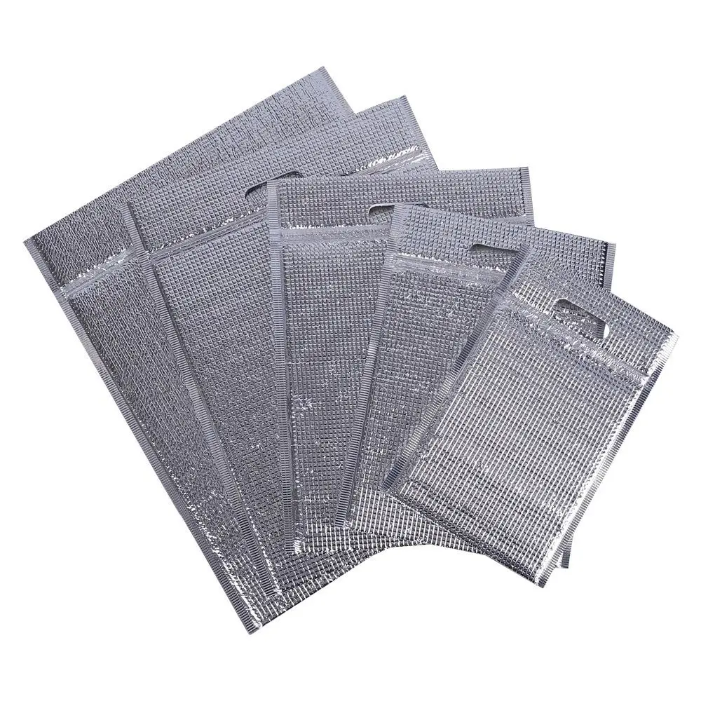 Aluminum Foil Aluminum Foil Insulation Bag With Handle Insulation Layer Food Delivery Pouch Heat Preservation Takeaway Bag
