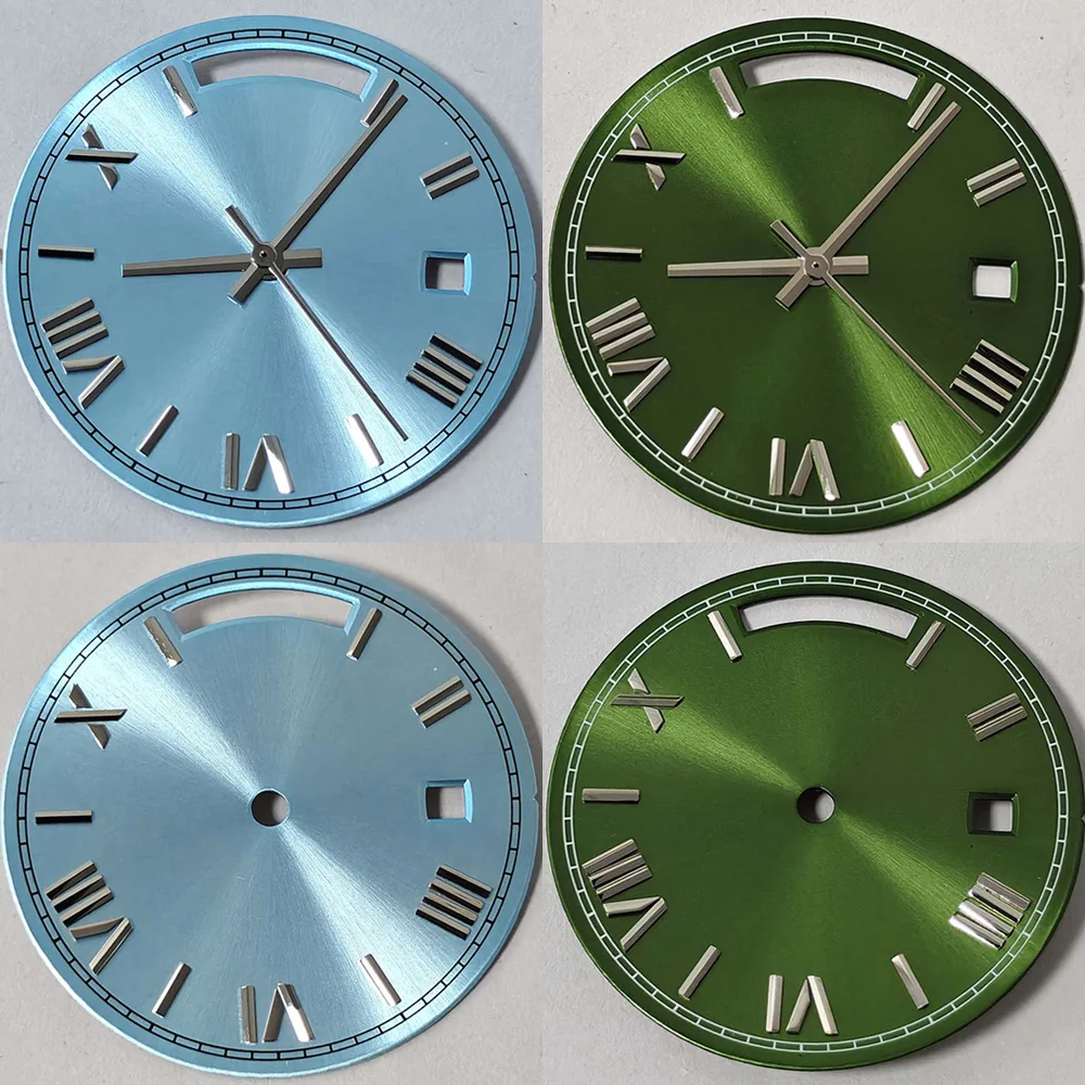 

New 30.8mm Watch Dial for 8285 Movement No Luminous Watch Face Blue/Green/Sky Blue/Black Blue Dial with/no Hands