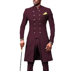 New African Design Men Suits 2 Piece Slim Fit Formal Wedding Groom Tuxedos Colorful Bridegroom Suits Best Man Prom Party Blazer