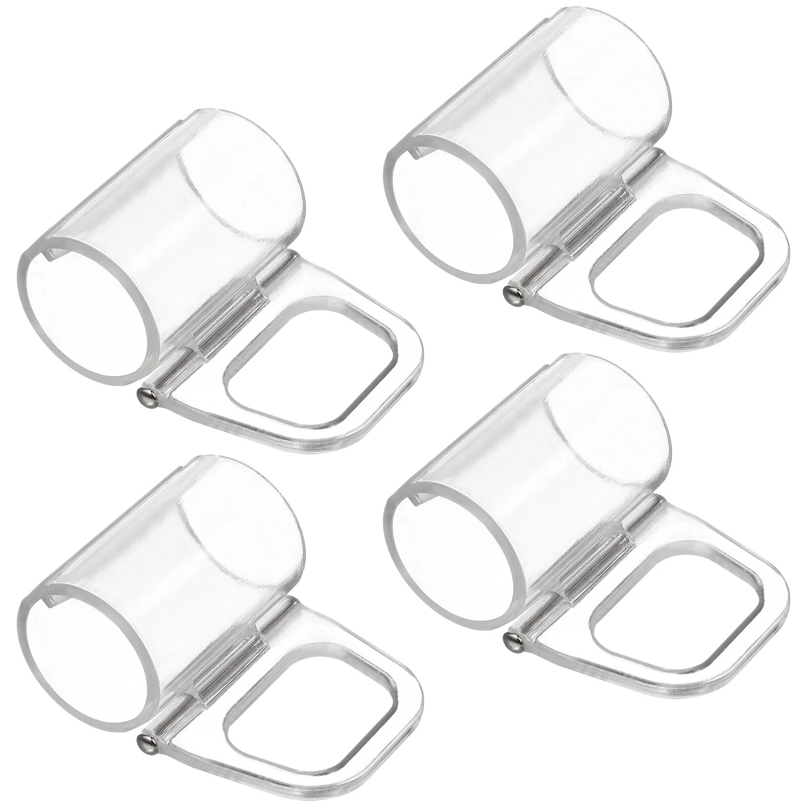 4 Pcs Window Folding Curtain Hook Handle Shower Rod Holder Rods Plastic Blind Fixing Clip