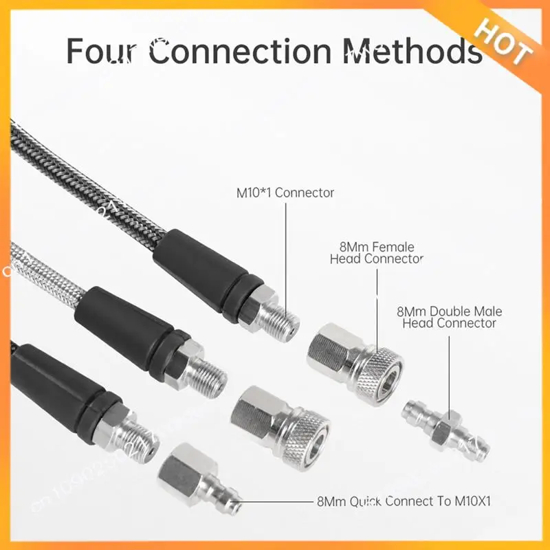 Equipo de buceo de aventura X08A: manguera de alta presión tejida de fibra de carbono con conectores reguladores hembra duales