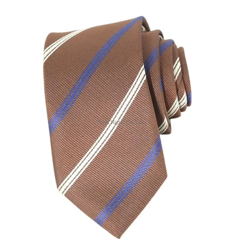  Diagonally Striated Mens Tie Breathable Polyester Component Multifunction Type For Daily Office Occasion