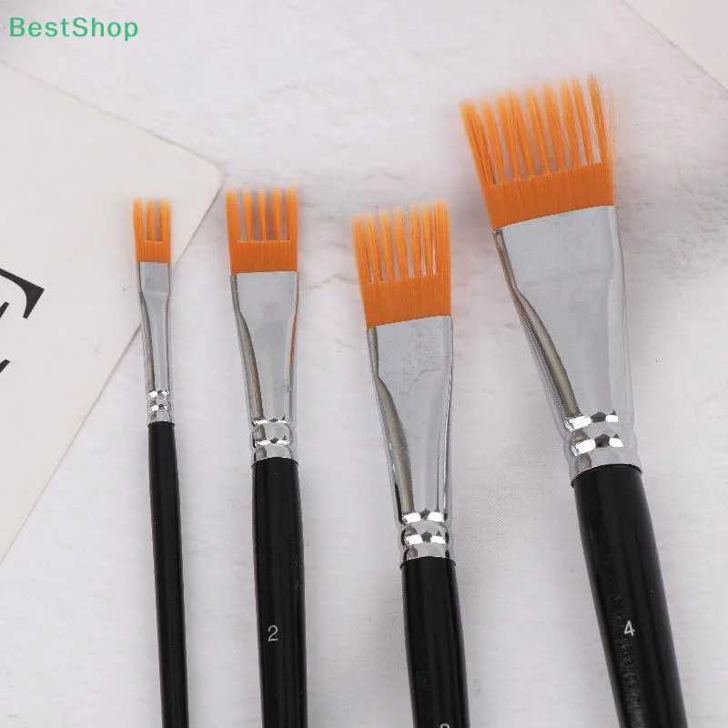 1/4 szt. Pędzle akwarelowe z nylonowym włosiem - dostępne w różnych rozmiarach dla artystów, różnorodne akcesoria malarskie