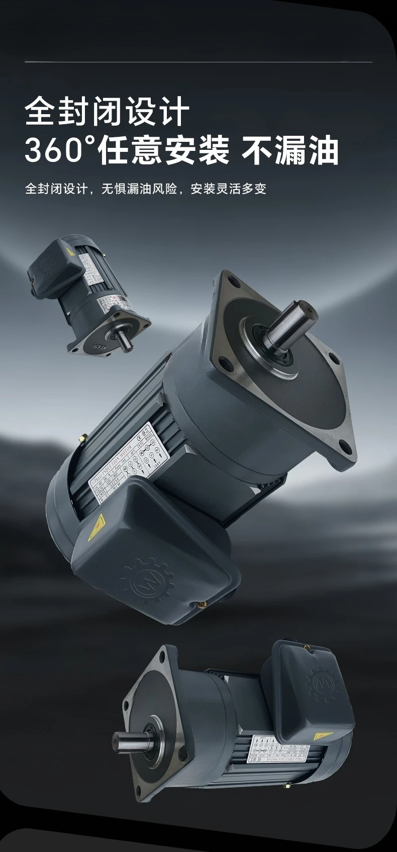 Getriebemotor 100W200W400W horizontaler vertikaler Motor mit variabler Frequenz