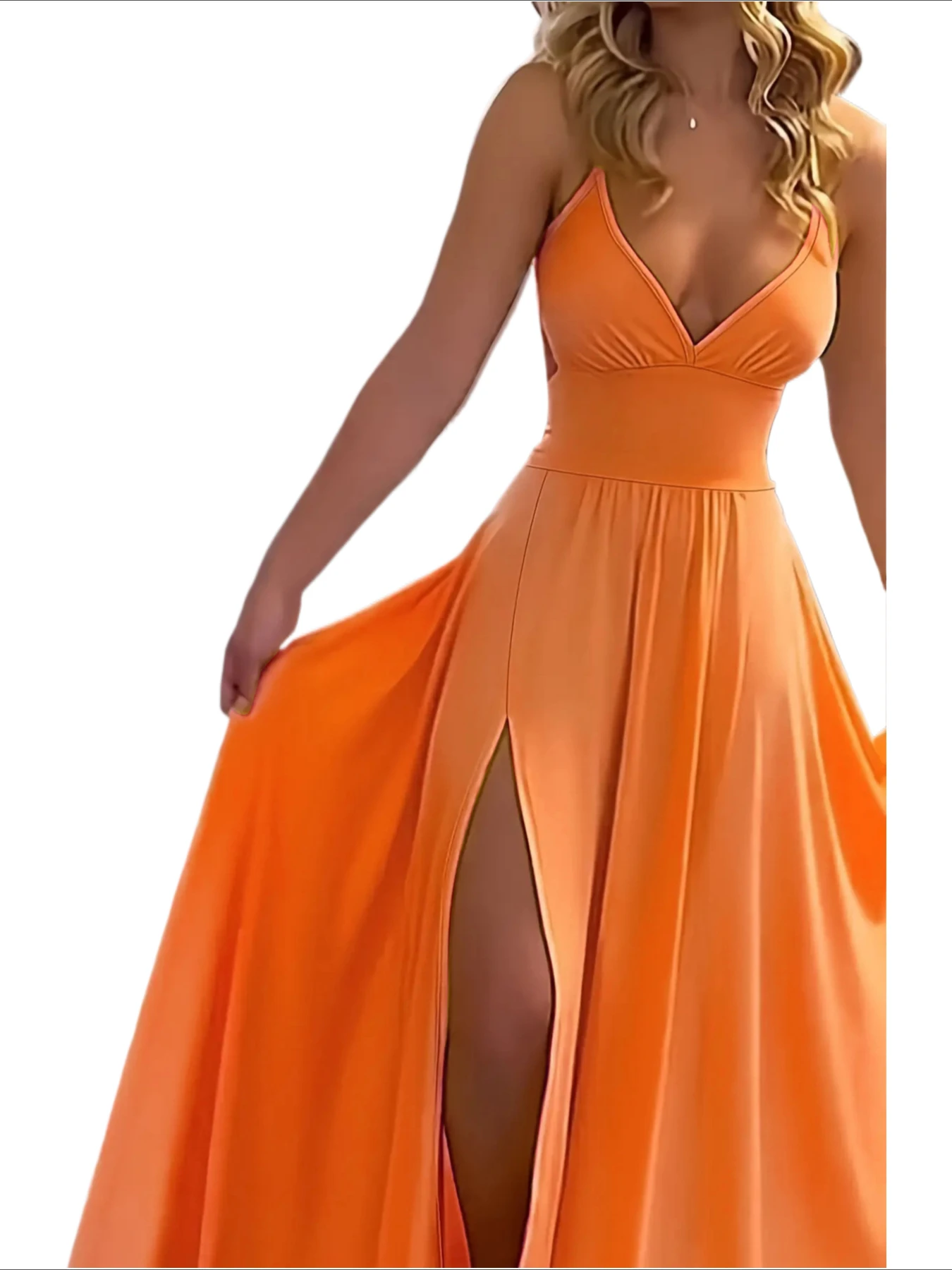 

2025 Vanilla Girl Summer Dress Adjustable Suspenders | Cottagecore Slit Maxi Dress, Wedding Guest Outfit