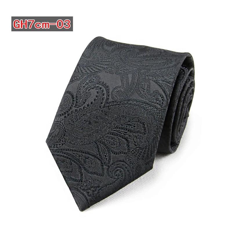 Polyester Jacquard 7cm Fashion Stripe Plaid Formal Business Tie