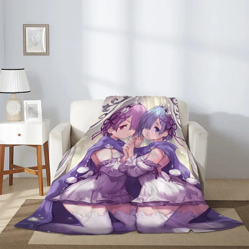 2026 Re:Life In A Different World From Zero Microfiber Bedding Anime Decorative Sofa Blanket Thick Blankets For Winter Knee Warm