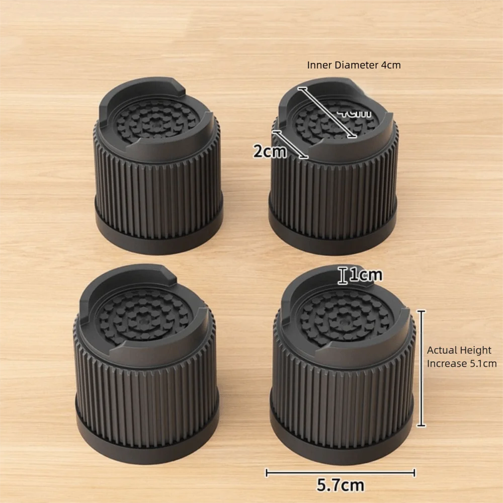 Professional Heavy-Duty Furniture Foot Pad Non-slip Round Bed Lifter Adjustable Square Bed Lifts Risers Desk Sofa Chair Legs
