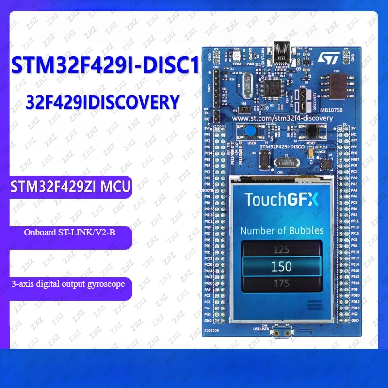 

Плата разработки STM32F429I-DISC1 STM32F429ZIT6 Cortex-M4, 180 МГц, 2 МБ флэш-памяти, высокая производительность