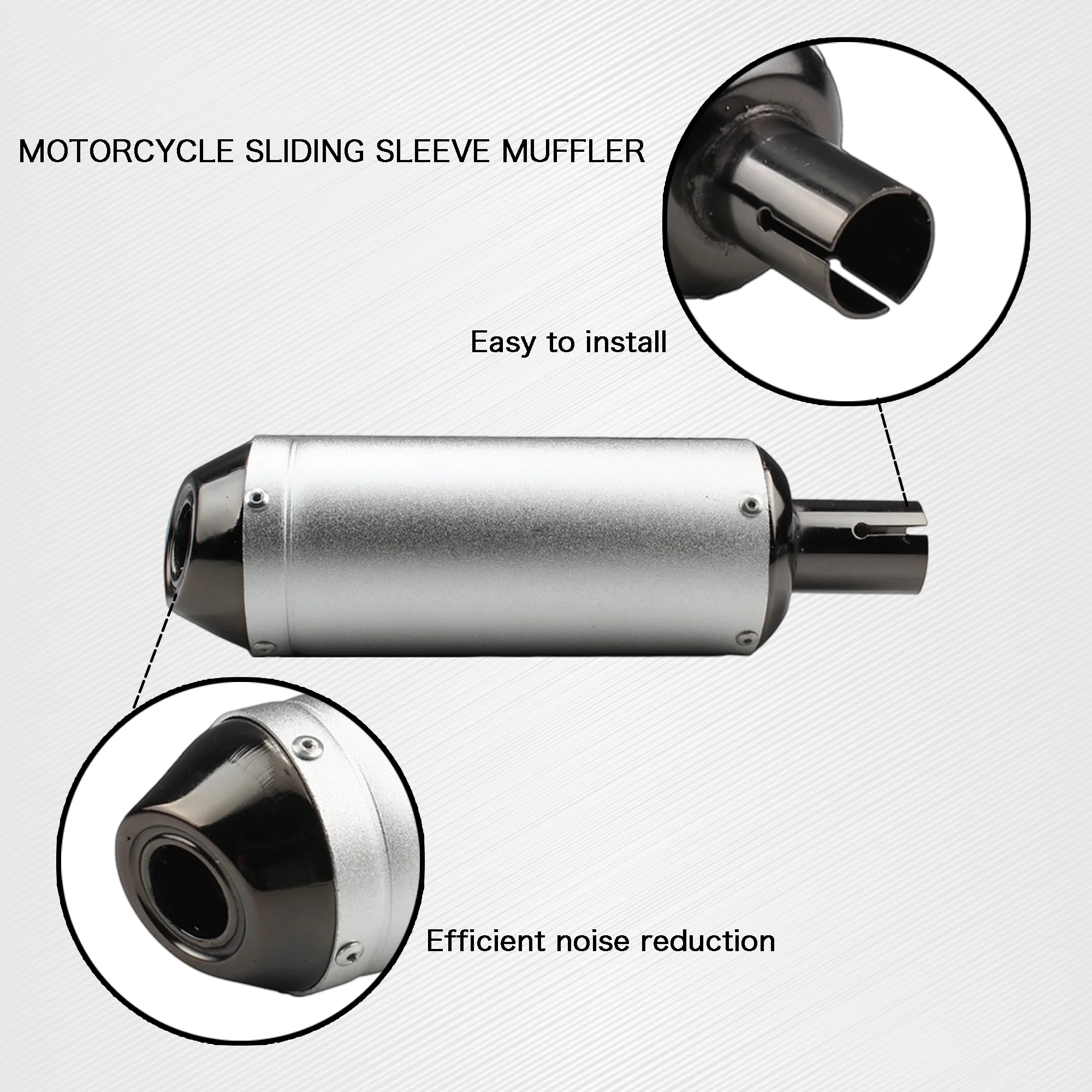 Sistem Knalpot Pipa Knalpot Sepeda Motor 28mm untuk ATV Quad Dirtbike Scooter Moped Motocross 125cc 150cc 160cc yang Dimodifikasi.