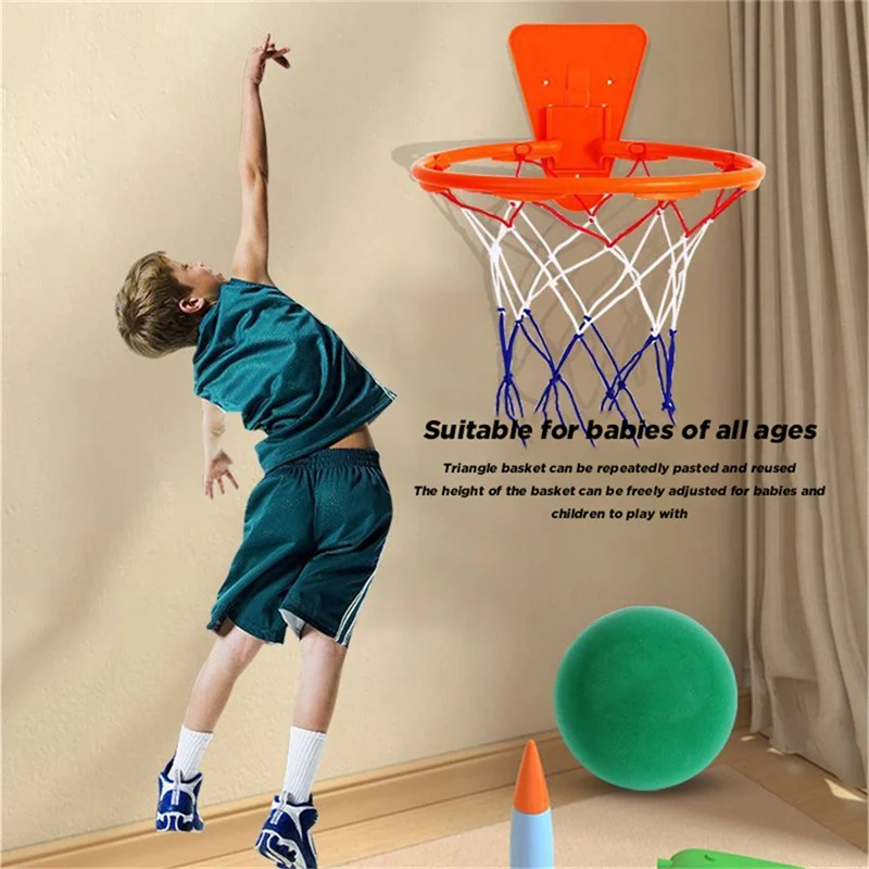 Indoor Mute Elastic Basketball With High-Resilience Foam Bouncing Ball Diameter 24/21/18cm Solid Sports Ball Toy For Children