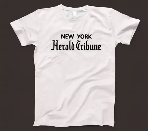 New York Herald Tribune T Shirt 1016 Retro White