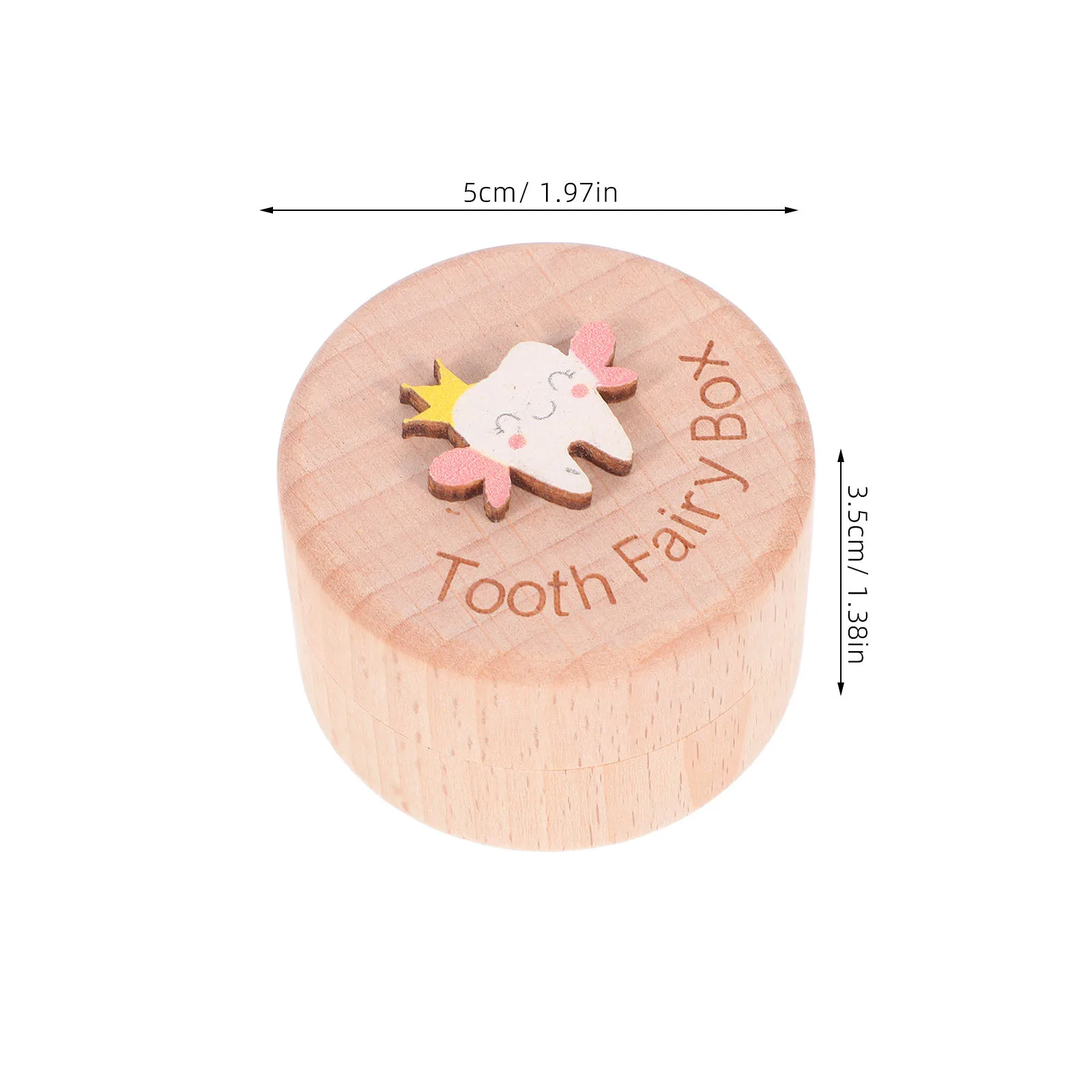 กล่องเก็บฟันน้ำนมเด็ก ทำจากไม้ พร้อมช่องแยกสำหรับจัดเก็บ  แบบธรรมชาติ