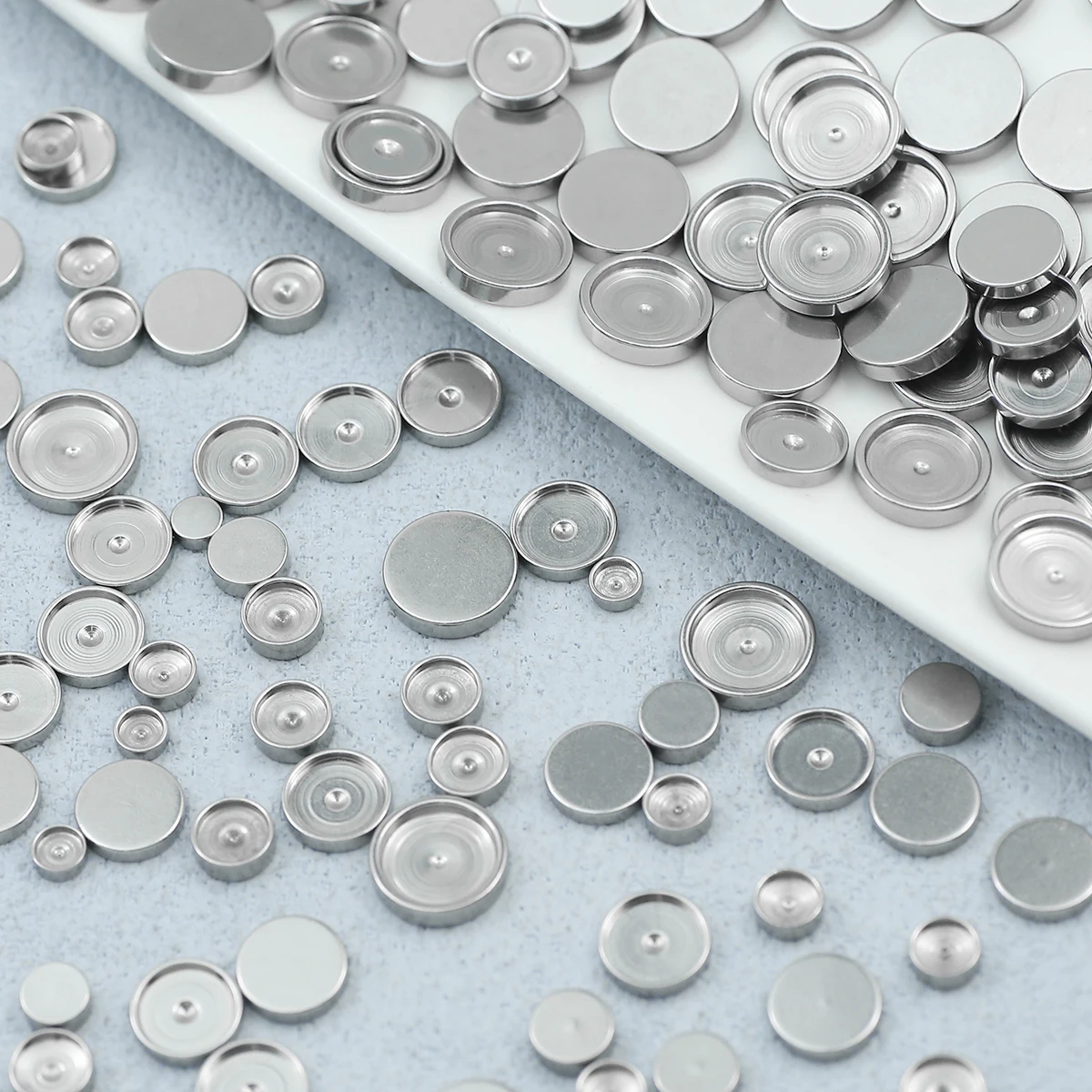 

4-10mm Stainless Steel Enamel Drip Oil Round Base Jewelry Making Materials For Necklace Bracelet Making DIY Earrings Accessories