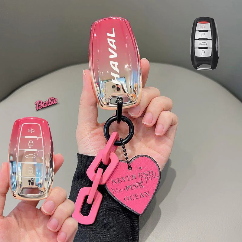 

Fashion TPU for Haval F7x H6 Jolion F7 H6 Jolyon F7H Dargo Great Wall Hover H9 F5 F7 H2S GMW Coupe 4 Button Car Key Case Cover