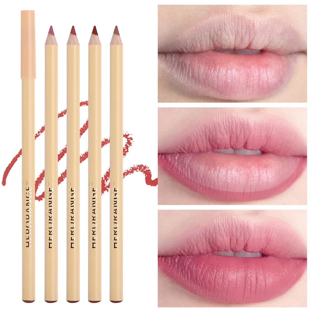 Waterdichte Matte Lipliner Lippenstift Potloden Non-Stick Cup Sexy Rode Contour Tint Hydraterende Langdurige Lip Liner Cosmetica