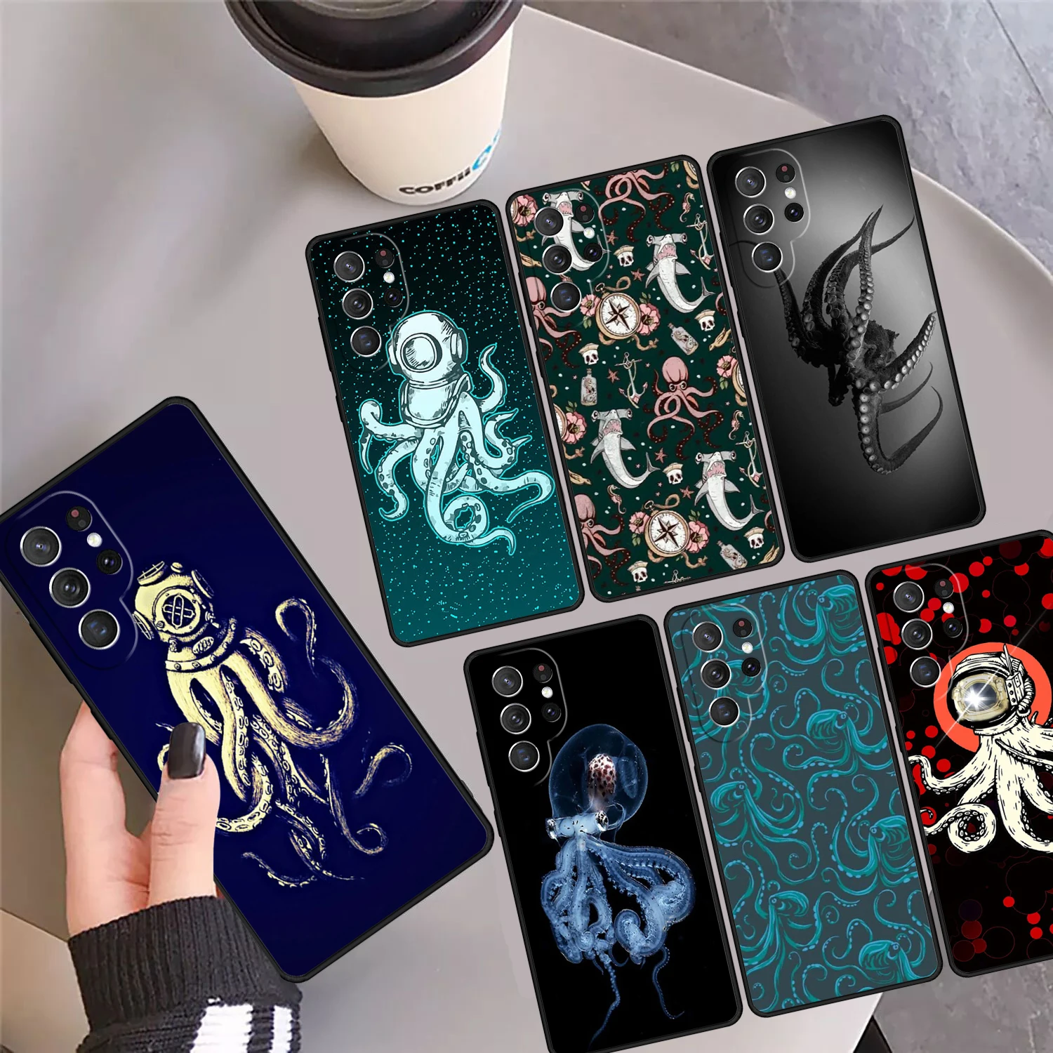 

Чехол для телефона «Морская жизнь, океан, осьминог», чехол для Samsung Galaxy S24 S25 Ultra 23 S22 Plus S21 FE S20 Note 10 Pro Note 20
