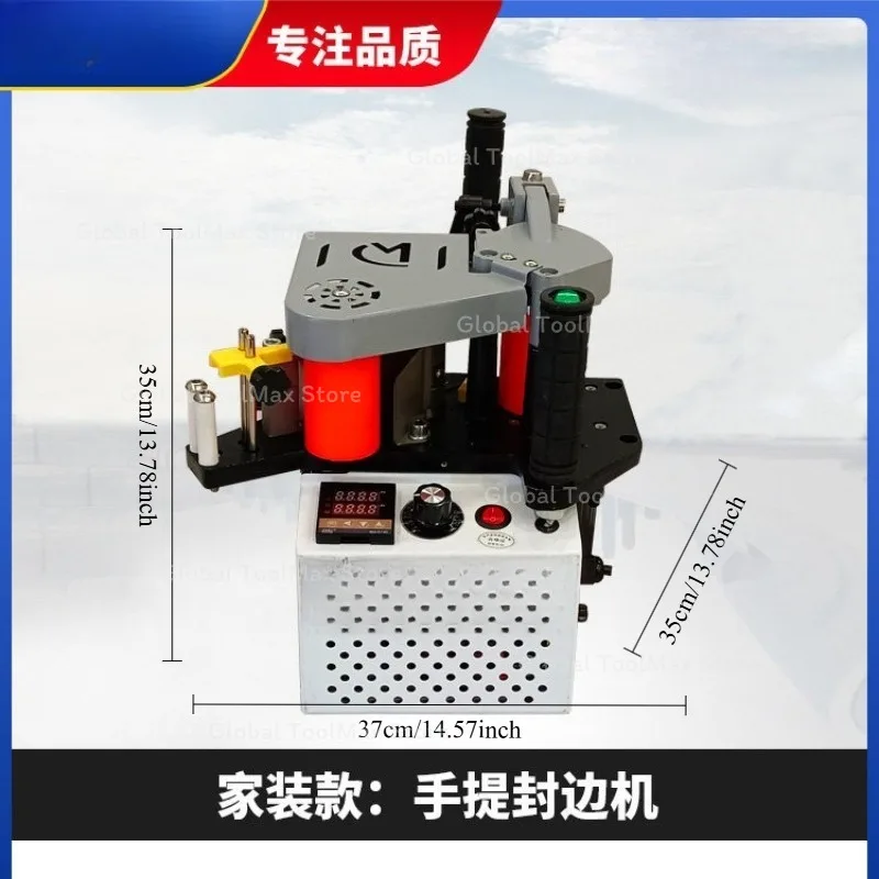 Portable Edge Banding Machine Wood PVC Dual Side Gluer with Tray Adjustable Speed 1200W